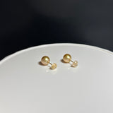 Amami gold®×Sunshine Gold　白蝶真珠7mm  K18イエローゴールドピアス100