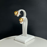 Amami gold®×Sunshine Gold　白蝶真珠6mm  K18ピンクゴールドピアス107