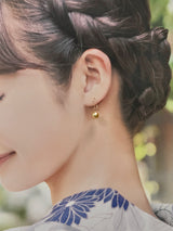 Amami gold®×Sunshine Gold　白蝶真珠7mm  K18ピンクゴールドピアス1166