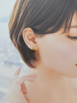 Amami gold®×Sunshine Gold　白蝶真珠8mm  K18ピンクゴールドピアス1170