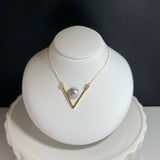 奄美の輝き®×虹珠　マベ真珠 8mm K18イエローゴールドペンダント1191