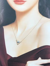 奄美の輝き®×虹珠　マベ真珠 8mm K18イエローゴールドペンダント1191