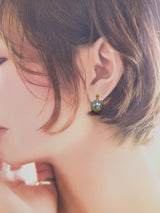 奄美の輝き®×虹珠　マベ真珠  12mm K18イエローゴールド巻ピアス1227