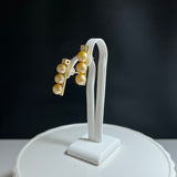 Amami gold®×Sunshine Gold　白蝶真珠7mm  K18イエローゴールドピアス1254