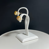 Na･chura　無核真珠8mm K18イエローゴールドピアス139