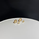 Na･chura　無核真珠8mm K18イエローゴールドピアス139