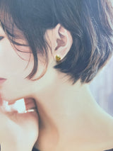 Na･chura　無核真珠8mm K18イエローゴールドピアス139