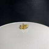 Amami gold®×Sunshine Gold　白蝶真珠6mm  K18イエローゴールドリング1501