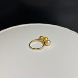 Amami gold®×Sunshine Gold　白蝶真珠 6mm  K18イエローゴールドリング1515