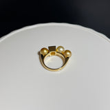 Amami gold®×Sunshine Gold　白蝶真珠7mm  K18イエローゴールドリング1523