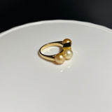 Amami gold®×Sunshine Gold　白蝶真珠7mm  K18イエローゴールドリング1523