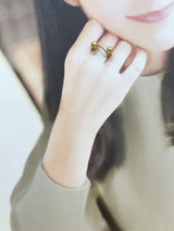 Amami gold®×Sunshine Gold　白蝶真珠7mm  K18イエローゴールドリング1595