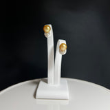 Amami gold®×Sunshine Gold　白蝶真珠6mm  K18イエローゴールドピアス1669