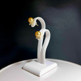 Amami gold®×Sunshine Gold　白蝶真珠6mm  K18イエローゴールドピアス1669