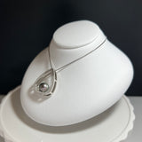 Amami black　黒蝶真珠8mmK18ホワイトゴールドペンダント168