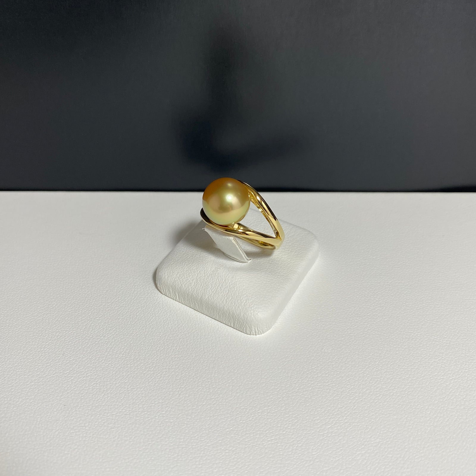 さ*ぞ様 10K?ゴールド 真珠リング Amami gold®×Green Gold 白蝶真珠10mm K18イエローゴールドリング1698