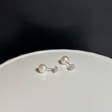 Na･chura　無核真珠7mm K18ホワイトゴールドピアス1703