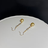 Amami gold®×Sunshine Gold　白蝶真珠7mm  K18イエローゴールドピアス1870