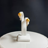 Amami gold®×Sunshine Gold　白蝶真珠8mm  K18ピンクゴールドイヤリング1893