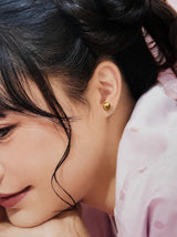 Amami gold®×Sunshine Gold　白蝶真珠8mm  K18ピンクゴールドイヤリング1893