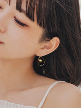 Amami gold®×Sunshine Gold　白蝶真珠7mm  K18イエローゴールドピアス2065
