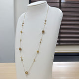 Amami gold®×Sunshine Gold　白蝶真珠9-7ｍｍ K18イエローゴールドネックレス2150