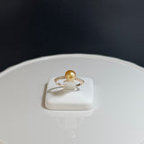 Amami gold®×Sunshine Gold　白蝶真珠6mm  K18ピンクゴールドリング2260