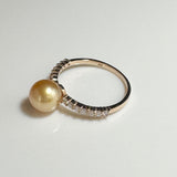 Amami gold®×Sunshine Gold　白蝶真珠6mm  K18ピンクゴールドリング2260