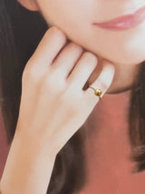 Amami gold®×Sunshine Gold　白蝶真珠6mm  K18ピンクゴールドリング2260
