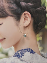 奄美の輝き®×虹珠　マベ真珠 13mm K18イエローゴールドピアス2453