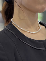 Na･chura　無核真珠5ｍｍ シルバーネックレス2531