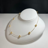 Amami gold®×Sunshine Gold　白蝶真珠7ｍｍ K18イエローゴールドネックレス273