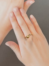 Amami gold®×Sunshine Gold　白蝶真珠7mm  K18イエローゴールドリング346