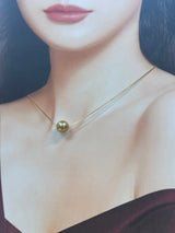 Amami gold®×Sunshine Gold　白蝶真珠11mm  K18イエローゴールドペンダント364