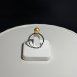 Amami gold®×Sunshine Gold　白蝶真珠6mm  K18ホワイトゴールドリング378