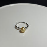 Amami gold®×Sunshine Gold　白蝶真珠6mm  K18ホワイトゴールドリング378