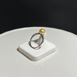Amami gold®×Sunshine Gold　白蝶真珠6mm  K18ホワイトゴールドリング378