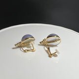 奄美の輝き®×虹珠　マベ真珠 14mm K18イエローゴールド巻イヤリング39