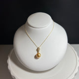 Amami gold®×Sunshine Gold　白蝶真珠7mm  K18イエローゴールドペンダント398