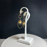 Amami gold®×Sunshine Gold　白蝶真珠7mm  K18イエローゴールドピアス418
