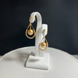 Amami gold®×Sunshine Gold　白蝶真珠7mm  K18イエローゴールドピアス549