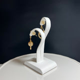 Amami gold®×Sunshine Gold　白蝶真珠7mm  K18イエローゴールドピアス549