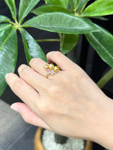 Amami gold®×Sunshine Gold　白蝶真珠6-5mm  K18イエローゴールドリング561