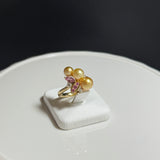 Amami gold®×Sunshine Gold　白蝶真珠6-5mm  K18イエローゴールドリング561