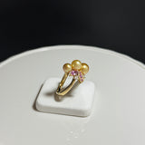 Amami gold®×Sunshine Gold　白蝶真珠6-5mm  K18イエローゴールドリング561