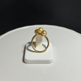Amami gold®×Sunshine Gold　白蝶真珠6-5mm  K18イエローゴールドリング561