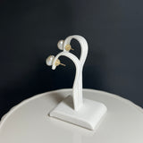 Na･chura　無核真珠8mm K18イエローゴールドピアス645