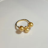 Amami gold®×Sunshine Gold　白蝶真珠6mm  K18イエローゴールドリング763