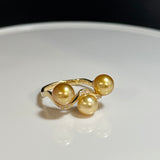 Amami gold®×Sunshine Gold　白蝶真珠6mm  K18イエローゴールドリング763