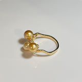 Amami gold®×Sunshine Gold　白蝶真珠6mm  K18イエローゴールドリング763